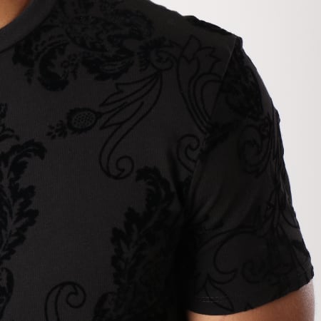 Uniplay - Tee Shirt UY233 Noir Floral