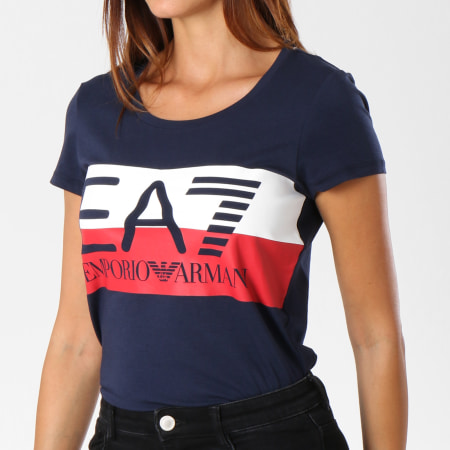 EA7 Emporio Armani - Tee Shirt Femme 6ZTT03-TJ28Z Bleu Marine