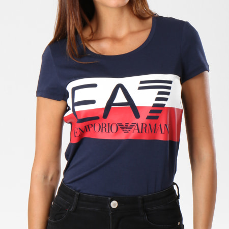 EA7 Emporio Armani - Tee Shirt Femme 6ZTT03-TJ28Z Bleu Marine