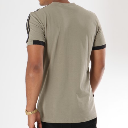 Adidas Sportswear - Tee Shirt Bandes Brodées Juventus CW8732 Vert Kaki Noir