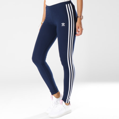 Adidas Originals - Legging Femme 3 Stripes DH3182 Bleu Marine