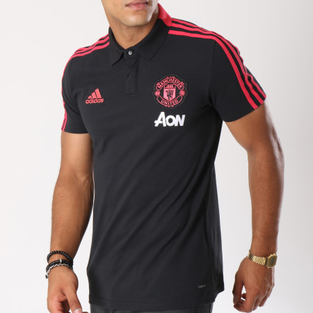 Adidas Sportswear - Polo Manches Courtes Manchester United DP2278 Noir Rose