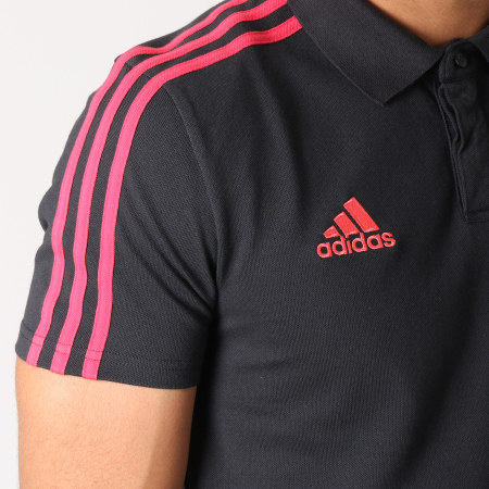 Adidas Performance - Polo Manches Courtes Manchester United DP2278 Noir Rose
