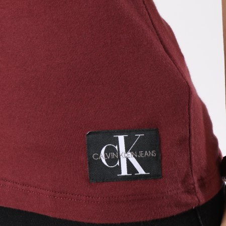 Calvin Klein - Tee Shirt Femme Core 7841 Bordeaux