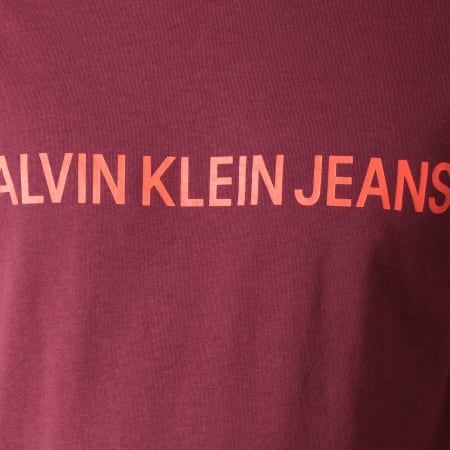 Calvin Klein - Tee Shirt Institutional Slim 7856 Bordeaux