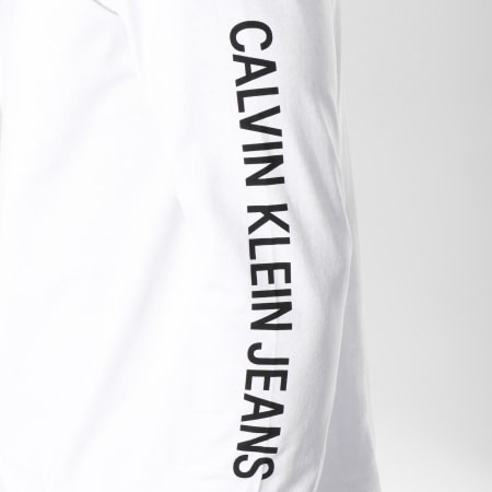Calvin Klein - Tee Shirt Manches Longues Institutional 9597 Blanc