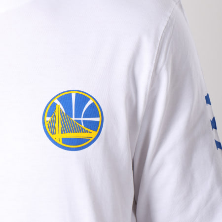 New Era - Tee Shirt Manches Longues Team Apparel Golden State Warriors 11604113 Blanc Bleu