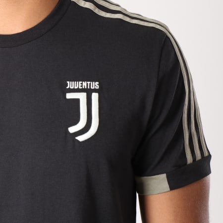 Adidas Performance - Tee Shirt Bandes Brodées Juventus CW8733 Noir