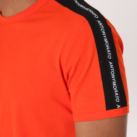 Antony Morato - Tee Shirt Avec Bandes MMKS01360 Rouge