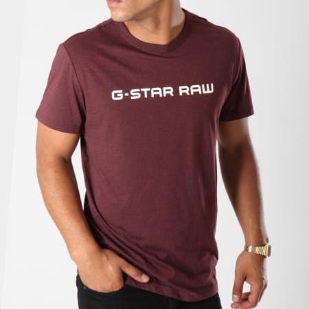 G-Star - Tee Shirt Loaq 8504-2757 Bordeaux Chiné