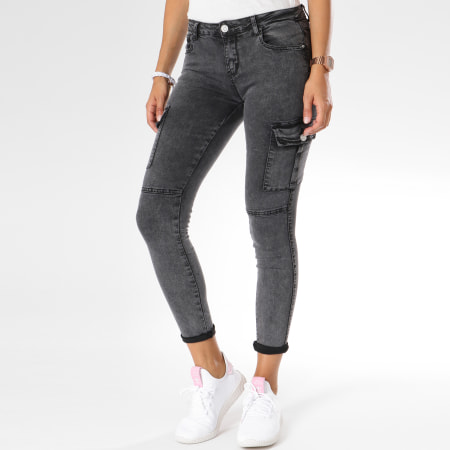 Girls Outfit - Jean Slim Femme SJ175 Gris Anthracite