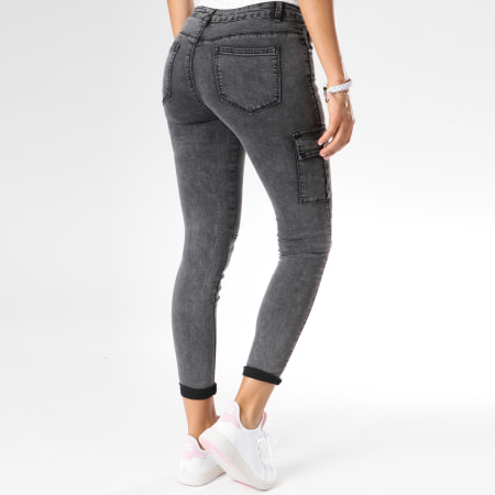 Girls Outfit - Jean Slim Femme SJ175 Gris Anthracite
