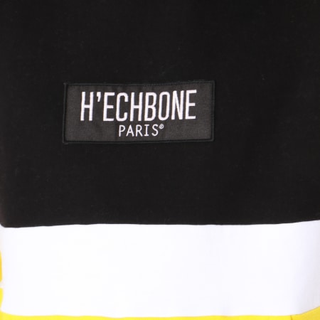 Hechbone - Sweat Capuche Dyl Noir Blanc Jaune