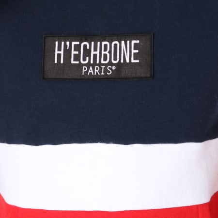 Hechbone - Sweat Capuche Dyl Bleu Marine Blanc Rouge