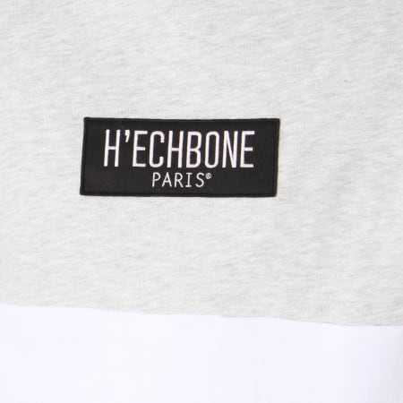 Hechbone - Sweat Capuche Dyl Gris Chiné Blanc Noir