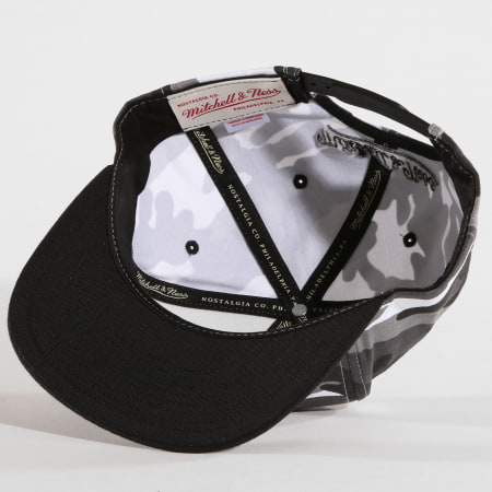 Mitchell and Ness - Casquette Snapback Box Logo Noir Gris Camouflage 