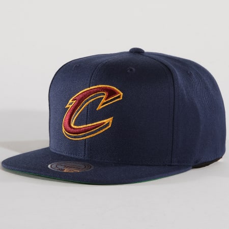 Mitchell and Ness - Casquette Snapback Solid Cleveland Cavaliers Bleu Marine