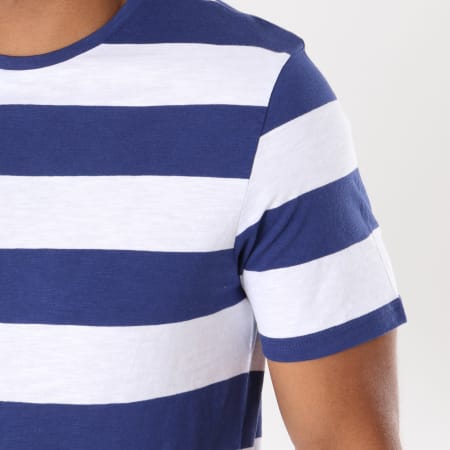 Only And Sons - Tee Shirt Dontell Bleu Marine Blanc