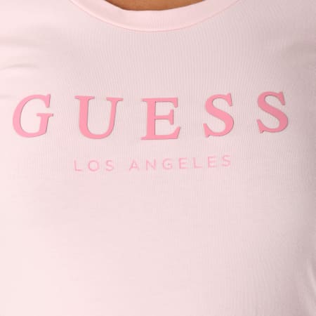 Guess - Tee Shirt Manches Longues Femme W84I99K7WC0 Rose
