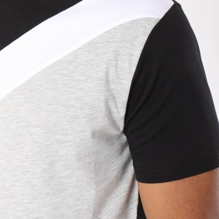 304 Clothing - Tee Shirt Oversize Ultra Noir Gris Chiné Blanc