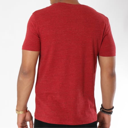 Celio - Tee Shirt Poche Vebasic Rouge Chiné