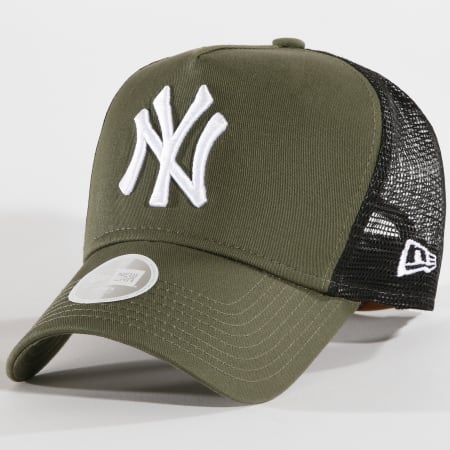 New Era - Casquette Trucker Femme League Essential MLB New York Yankees Vert Kaki Noir