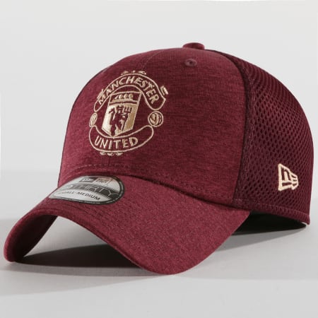 New Era - Casquette Fitted Stretch Manchester United Bordeaux