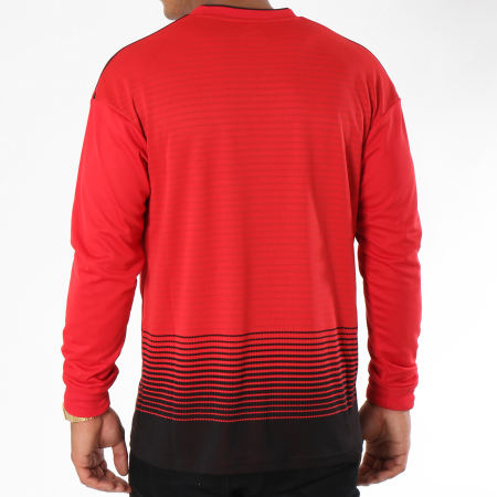 Adidas Sportswear - Tee Shirt De Sport Manches Longues Jersey Manchester United CG0047 Rouge Noir