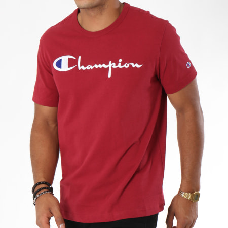 Champion - Tee Shirt Script Logo 210972 Bordeaux