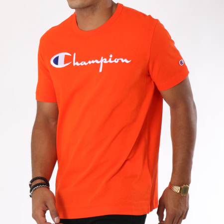 Champion - Tee Shirt Script Logo 210972 Orange