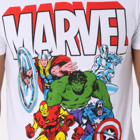 Avengers - Tee Shirt Old School Blanc