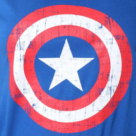 Captain America - Tee Shirt Femme Shield Bleu Roi