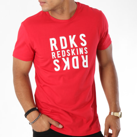Redskins - Tee Shirt Invers Basic Rouge Blanc