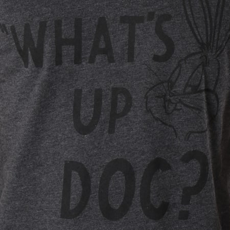 Looney Tunes - Tee Shirt What's Up Doc Gris Anthracite Chiné