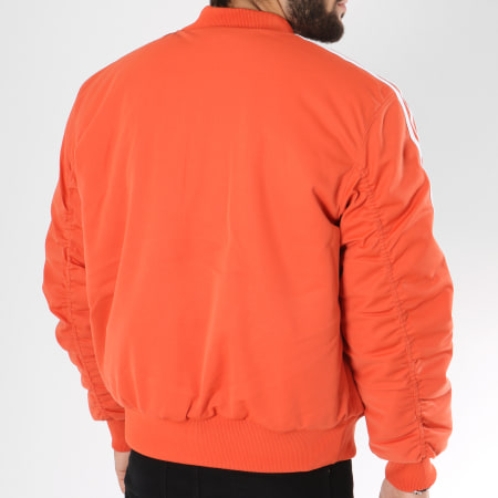 Adidas Originals - Veste Zippée Bandes Brodées MA1 Padded DH5034 Orange Blanc
