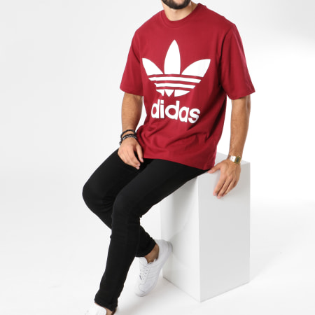 Adidas Originals - Tee Shirt Oversize Trefoil DH5841 Bordeaux