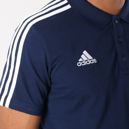 Adidas Performance - Polo Manches Courtes Manchester United FC 3 Stripes CW7664 Bleu Marine