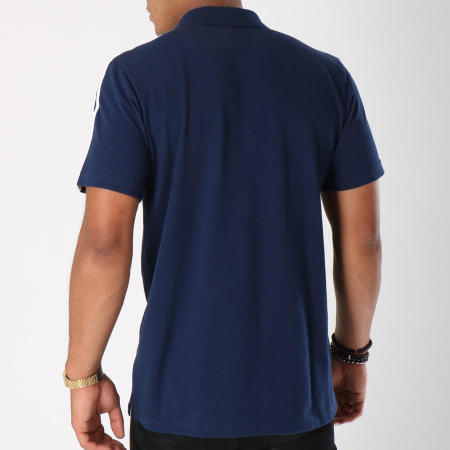 Adidas Sportswear - Polo Manches Courtes Manchester United FC 3 Stripes CW7664 Bleu Marine