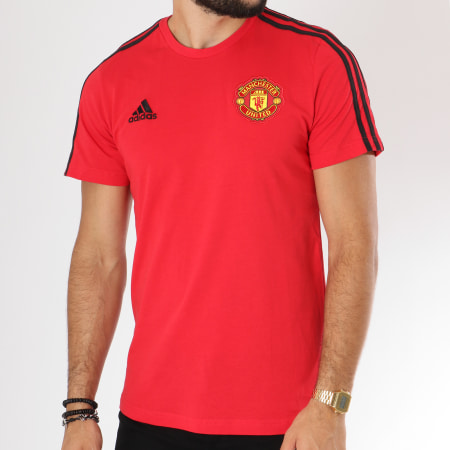 Adidas Sportswear - Tee Shirt Manchester United FC 3 Stripes D95966 Rouge