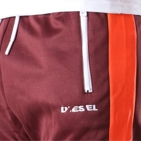 Diesel - Pantalon Jogging Avec Bandes Ska 00SH1I-00ARS Bordeaux Orange