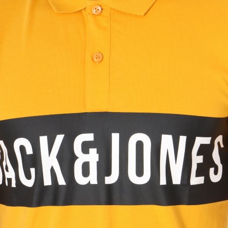 Jack And Jones - Polo Manches Courtes Charlie Jaune Orangé
