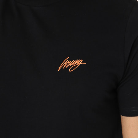 Wrung - Tee Shirt Back Sign Noir Orange 