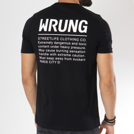 Wrung - Tee Shirt Caution Noir Blanc