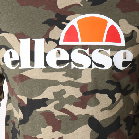 Ellesse - Tee Shirt Manches Longues Grazie Vert Kaki Camouflage 