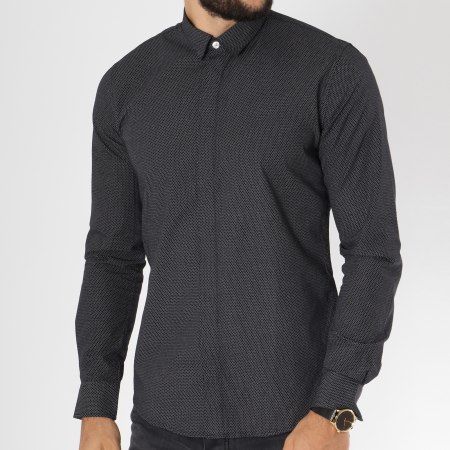 Only And Sons - Chemise Manches Longues Kalen Bleu Marine