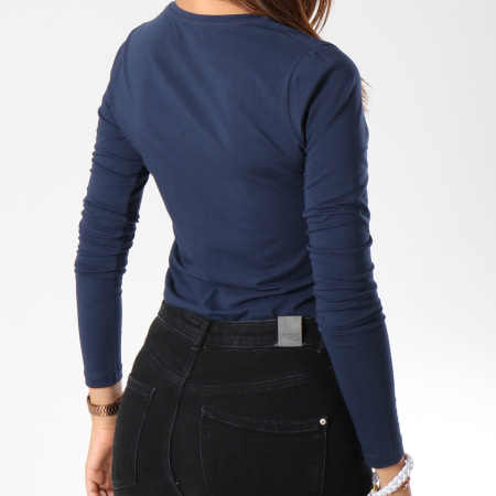 Pepe Jeans - Tee Shirt Manches Longues Femme New Virginia Bleu Marine