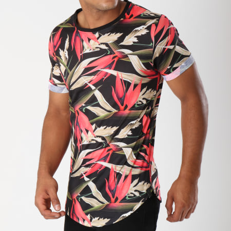 Uniplay - Tee Shirt Oversize UP-T376 Noir Floral