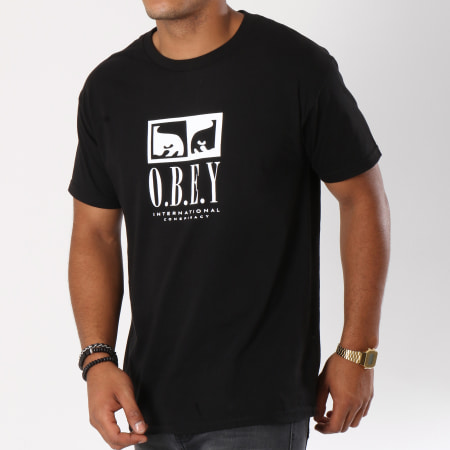 Obey - Tee Shirt Int Conspiracy Noir