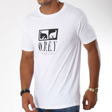 Obey - Tee Shirt Int Conspiracy Blanc