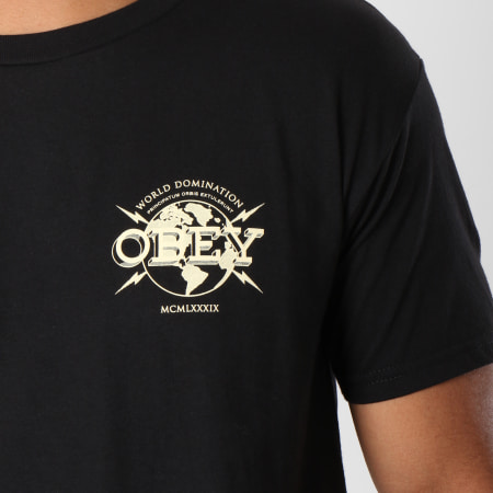 Obey - Tee Shirt World Domination Globe Noir